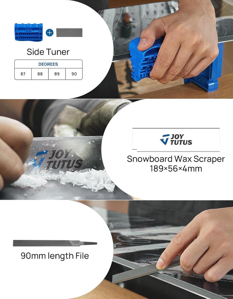 JOYTUTUS Professional Ski & Snowboard Tuning and Waxing Kit - Complete All-in-One Set with Wax Iron, All Temperature Wax, Edge Tuner, Brush, Scraper, P-Tex - Everything Needed for Basic Tune & Wax - Image 4